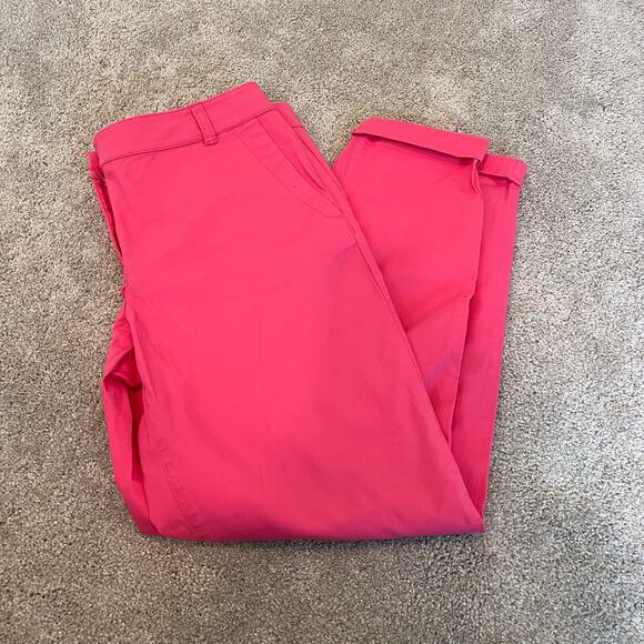 Talbots‎ The Weekend Chino Cotton Bright Pink Trouser Pant Size 8 - Picture 1 of 10